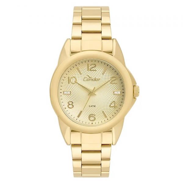 Relógio Condor Feminino Dourado Elegance Original Metálico