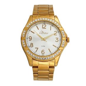 Relógio Condor Feminino Dourado Fundo Branco - CO2035KUS/4K