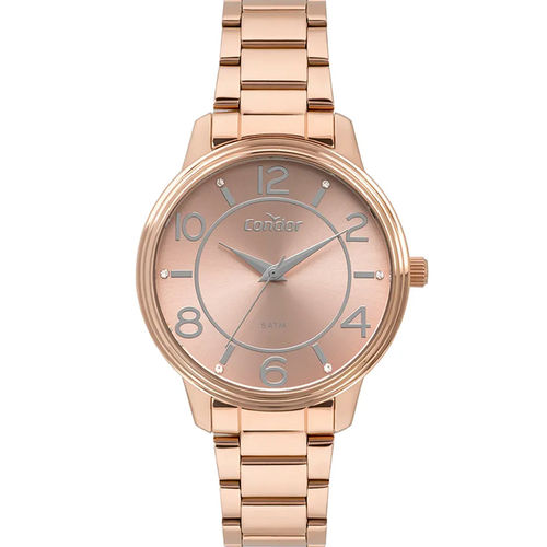 Relógio Condor Feminino Dourado Fundo Rosé CO2035MPO/4J