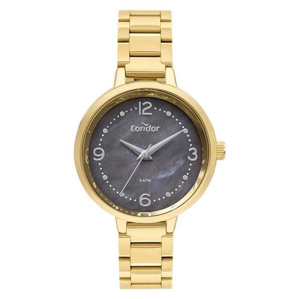 Relógio Condor Feminino em Aço Dourado Co2036kwy/4c Madre Pé