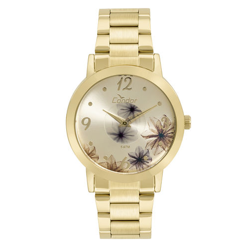 Relógio Condor Feminino Fashion Disco Dourado - CO2035KVW/4D