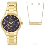 Relógio Condor Feminino Kit Felicidade Dourado Co2035kup/k4a