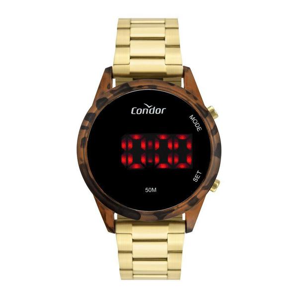 Relógio Condor Feminino Led Dourado COJHS31BAH7S