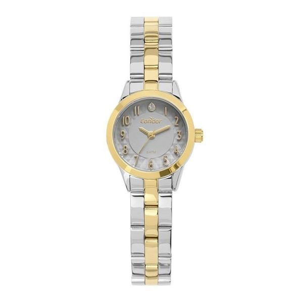 Relogio Condor Feminino Pequeno Prata e Dourado CO2039BQ/5C