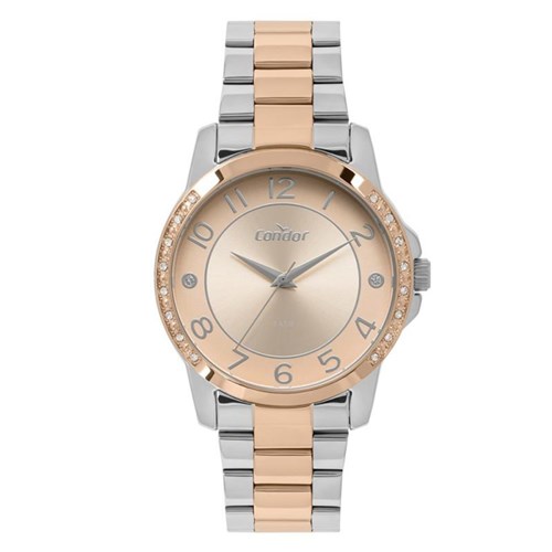 Relógio Condor Feminino Prata com Rose - Co2035moq-5J