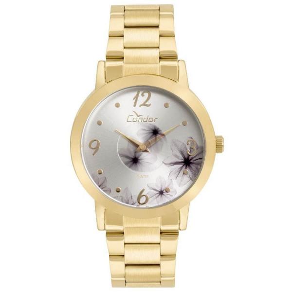 Relógio Condor Feminino Ref: Co2035kvw/4k Floral Dourado