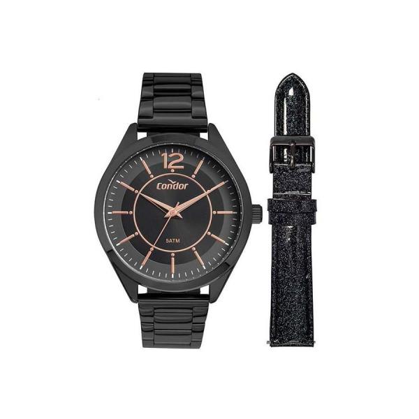 Relógio Condor Feminino Ref: Co2035mux/t4p Kit Pulseira