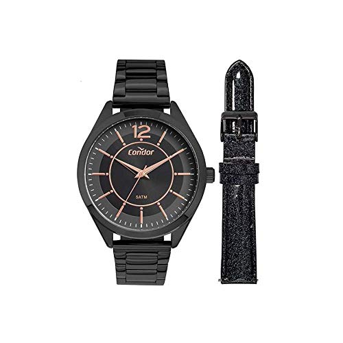 Relógio Condor Feminino Ref: Co2035mux/t4p Kit Pulseira