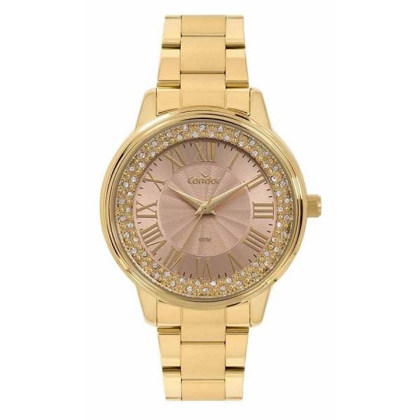 Relógio Condor Feminino Ref: Co2036kvf/4t Crystal Dourado