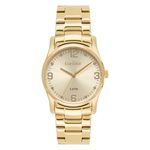 Relógio Condor Feminino Ref: Co2036kwm/1d Inox Dourado