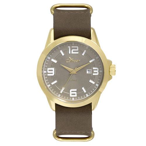 Relógio Condor Masculino Casual Couro Dourado - Co2115kso/2c