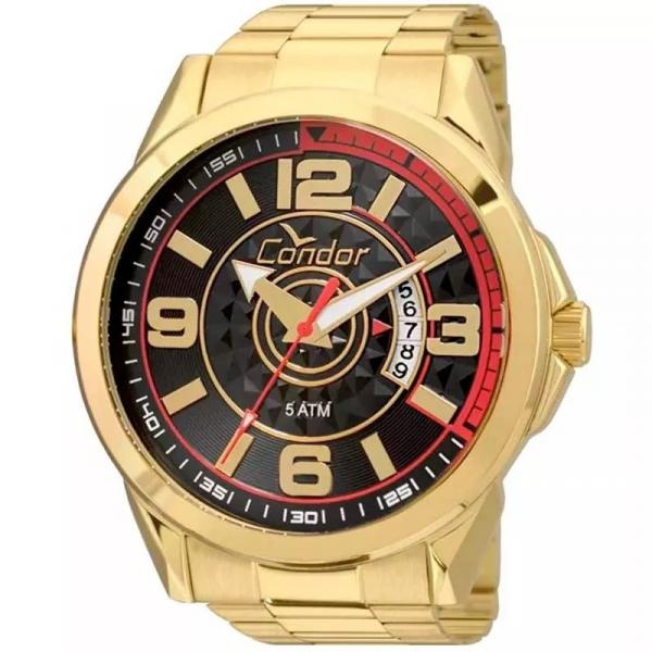 Relógio Condor Masculino Dourado Casual Original Metálico