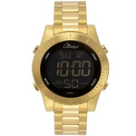 Relógio Condor Masculino Dourado Digital Casual COBJ3463AA/4D + Carteira