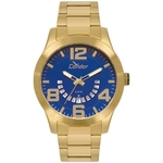 Relogio Condor Masculino Dourado Fundo Azul Co2115kuf/4a