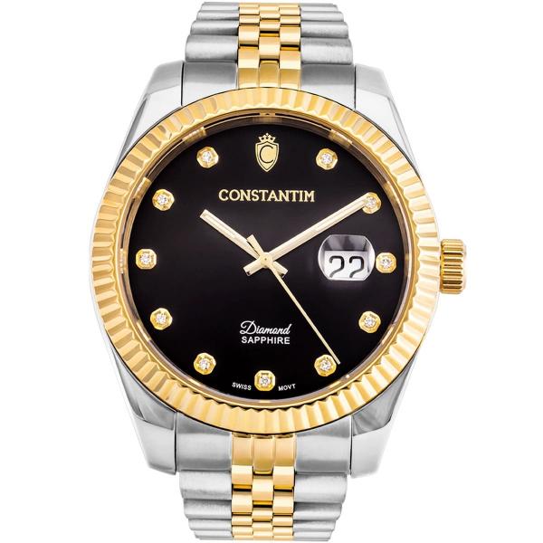 Relógio Constantim Diamond Sapphire ZW20216P Mixed Gold Black