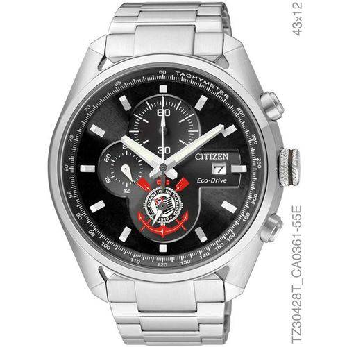 Relógio Corinthians Citizen TZ30428T Eco-Drive Prata