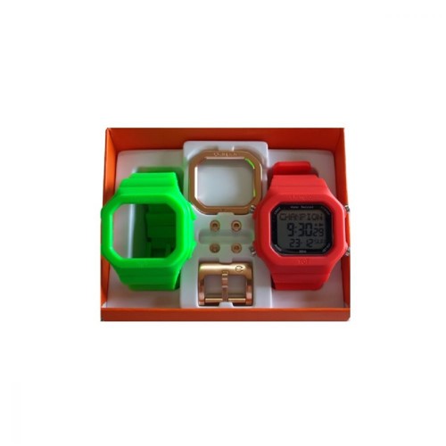 Relógio Cp40180x Champion Yot Original Vermelho Verde Neon
