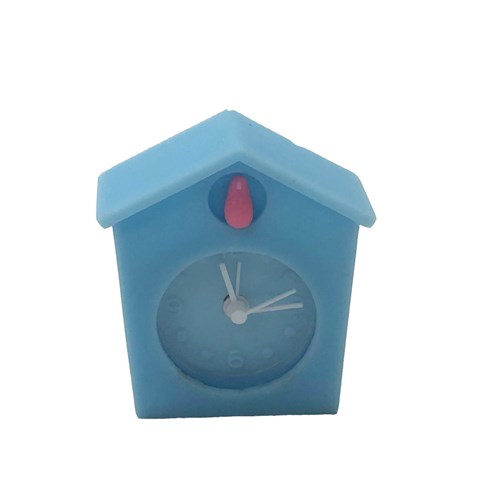 Relógio Cuco Decorativo Personalizado Emborrachado Azul 6X6