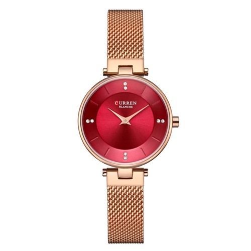 Relógio Curren Analógico C9031L Rosê e Vermelho