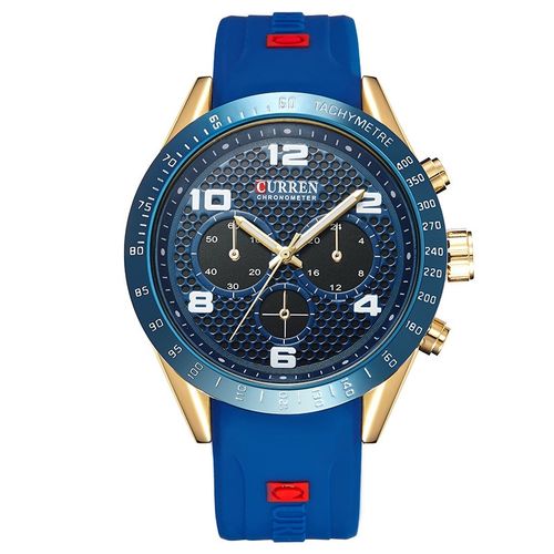 Relógio Curren Original 8167 Luxo Azul Masculino Esportivo