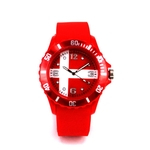 Relógio da bandeira da copa do mundo na moda unissex com pulseira de silicone presente de ornamento exclusivo