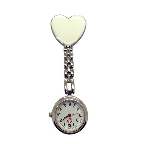 Relógio de Bolso Clipon Amor Coração Enfermeiros Broche