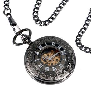 Relógio de Bolso Dark Steampunk Mecânico Alta Qualidade