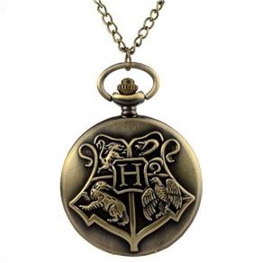 Relógio de Bolso Hogwarts Quatro Casas Harry Potter