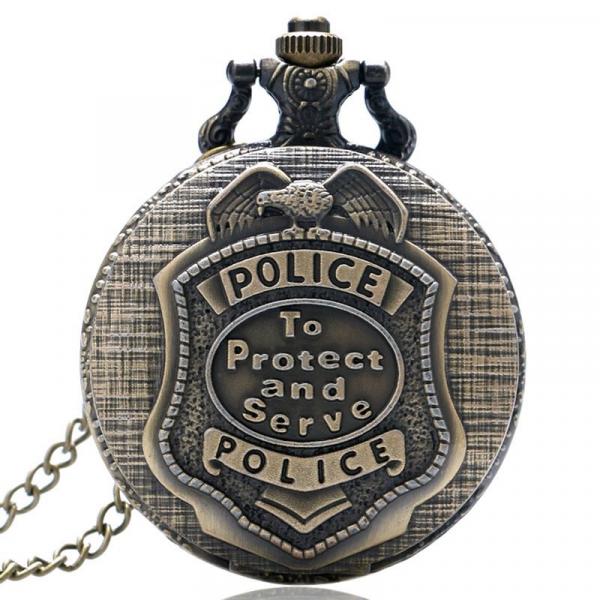 Relógio de Bolso United States Police - To Protect And Serve - Polícia - Renascença