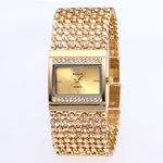 Relógio de bracelete feminino de diamante de moda coreano, relógio feminino de alta qualidade, relógio de bracelete de banda de aço