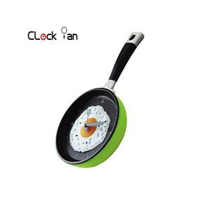 Relógio de Cozinha Omelette Pan Wall Clock - Verde