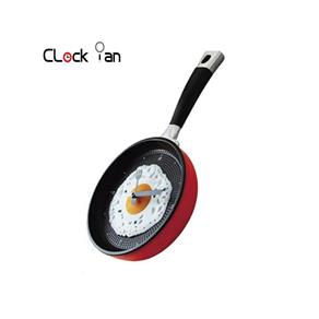 Relógio de Cozinha Omelette Pan Wall Clock - Vermelho