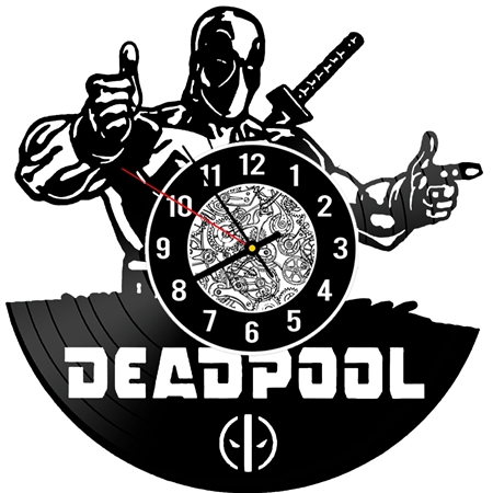 Relógio de Disco de Vinil Deadpool