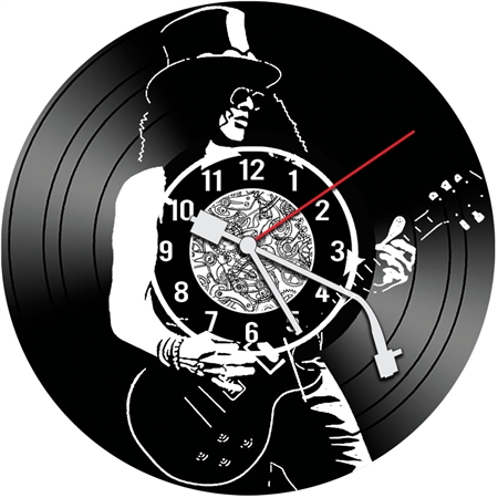 Relógio de Disco de Vinil Slash com Guitarra