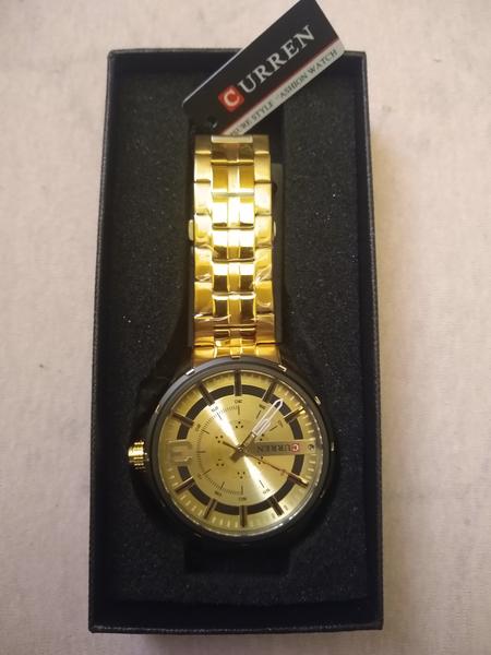 Relógio de Luxo Dourado - Curren