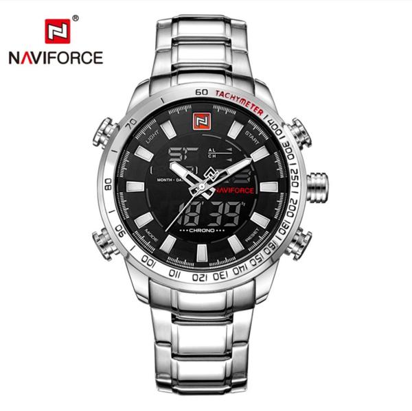 Relògio de Luxo Esporte Social Masculino Aço Inox Masculino - Naviforce