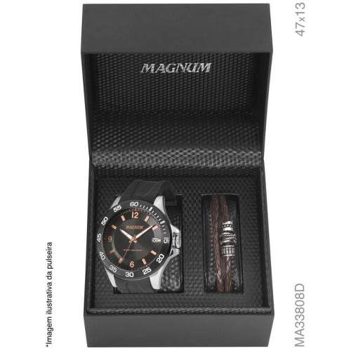 Relógio de Luxo Magnum Masculino Ma33808d +pulseira