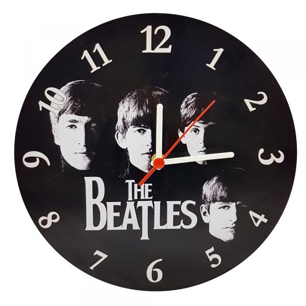 Relógio de Madeira 28cm The Beatles - Naira - Ddp/pre/ddp