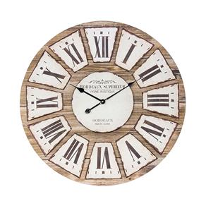 Relógio de Madeira Bordeaux Oldway - 80x2 Cm
