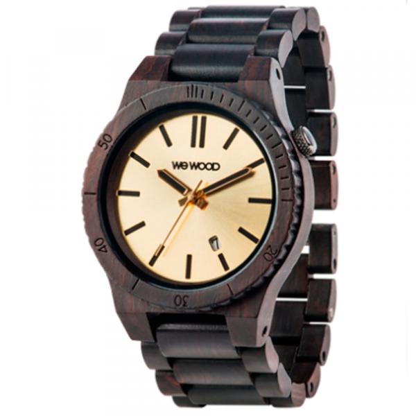 Relógio de Madeira Wewood - Arrow Black/Gold - WWAR03
