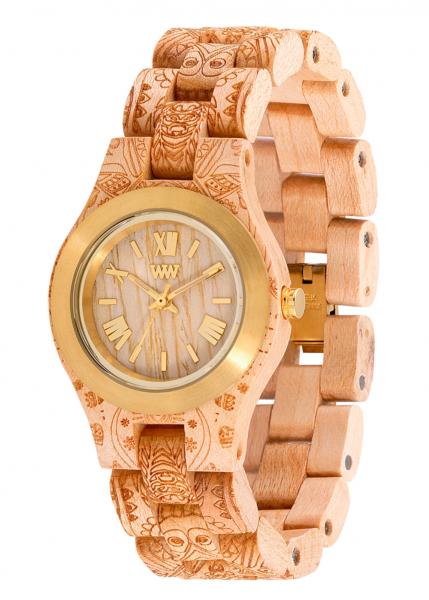 Relógio de Madeira Wewood Criss Henne Beige Gold - Wwcr08