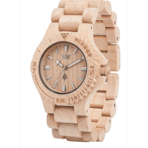 Relógio de Madeira Wewood Date Beige