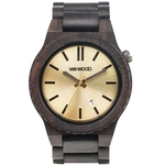 Relógio de Madeira Wewood Masculino Arrow Black/gold WWAR03