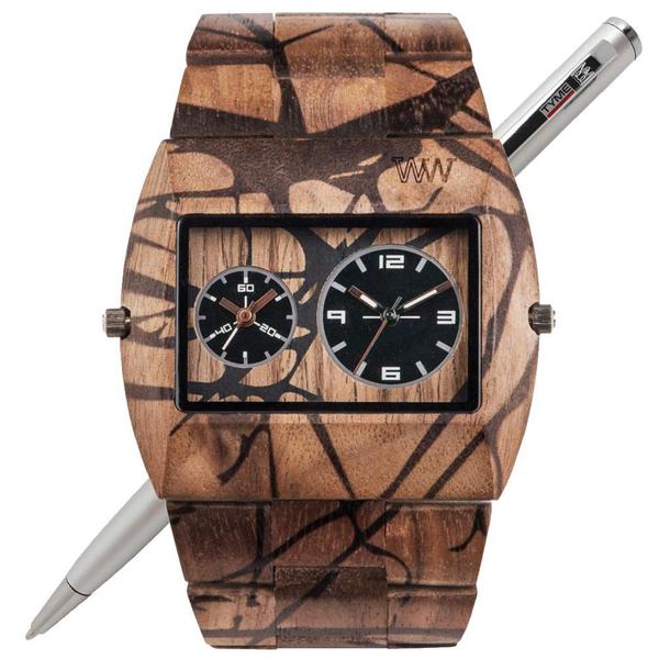 Relógio de Madeira Wewood Masculino Jupiter Nature Tree Nut WWJ10