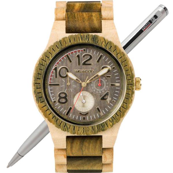 Relógio de Madeira WeWood Masculino Kardo Army Beige WWKR07