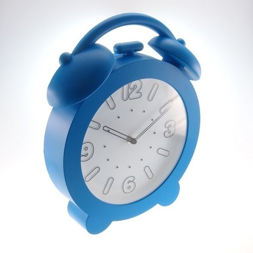Relógio de Mesa Azul Claro Borracha 31x25 Cm - Maisaz