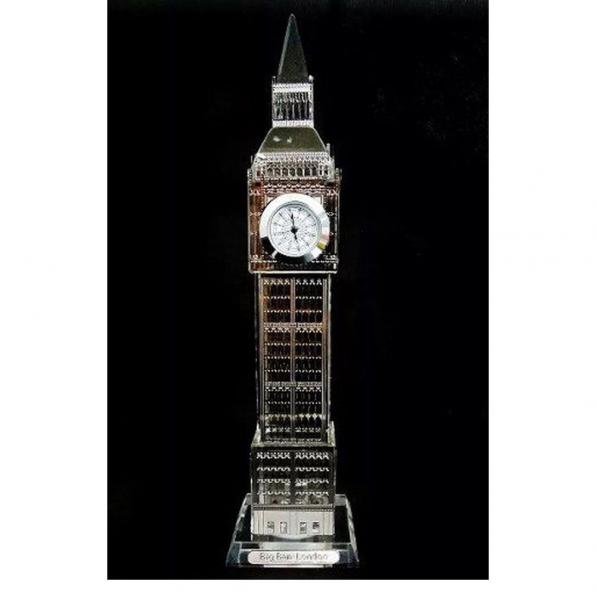 Relogio de Mesa Big Ben Londres Vidro Led Decorativo Fosco - Jojo