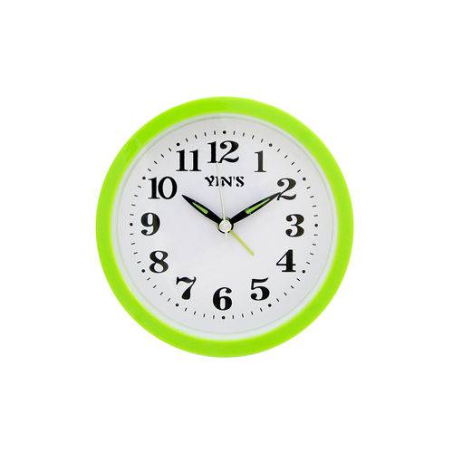Relógio de Mesa Casita com Despertador Redondo 12X12CM Verde