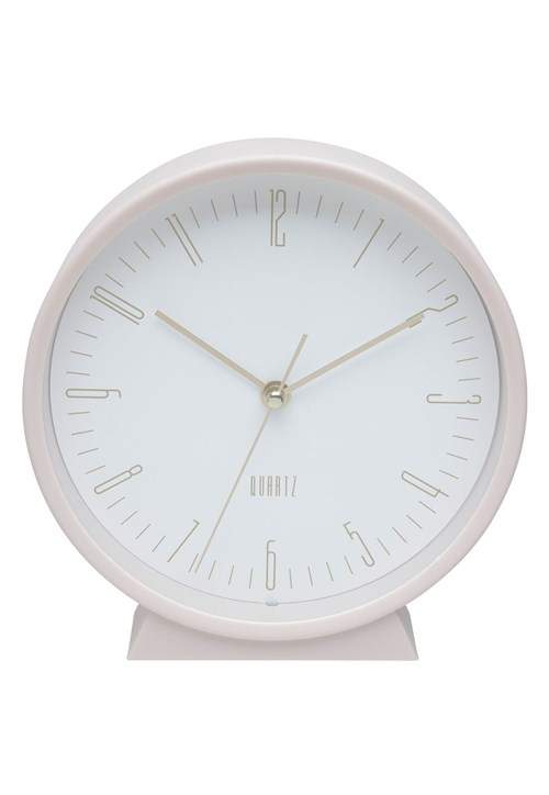 Relógio de Mesa Classical Clean Style Rosa e Branco 15X4X16 Cm Urban