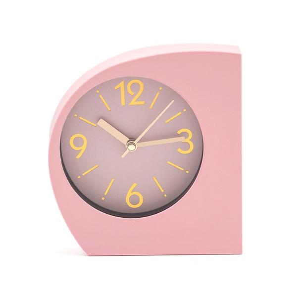 Relógio de Mesa com Alarme Meia Lua 13Cm Rosa - Sottile